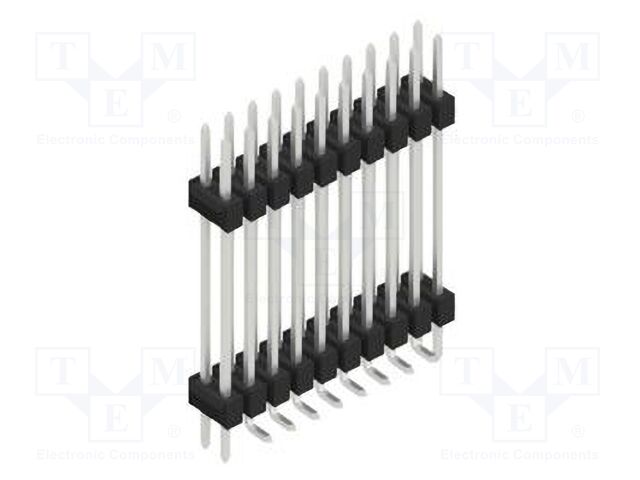 Connector: pin strips; pin header; male; PIN: 20; 2.54mm; SMT; 2x10