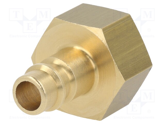 Connector; connector pipe; Mat: brass; Thread: G 1/2" internal