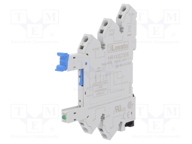 Socket; PIN: 5; 10A; 250VAC; Mounting: DIN; Series: HR10,HR20
