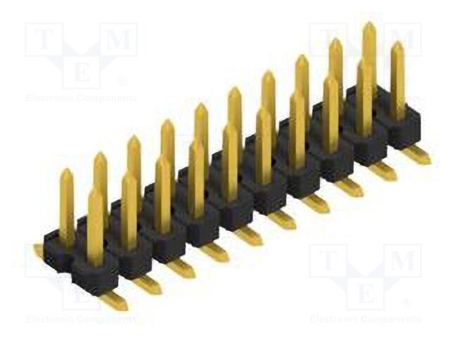 Connector: pin strips; pin header; male; PIN: 20; 2.54mm; SMT; 2x10