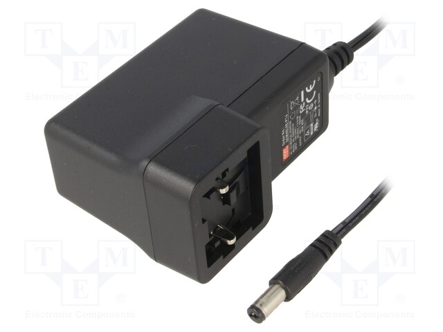 Power supply: switched-mode; 48VDC; 800mA; Out: 5,5/2,1; 40W; 90.5%