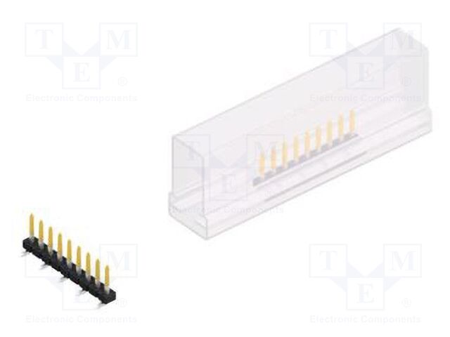 Connector: pin strips; pin header; male; PIN: 9; 2mm; SMT; 1x9; 100V