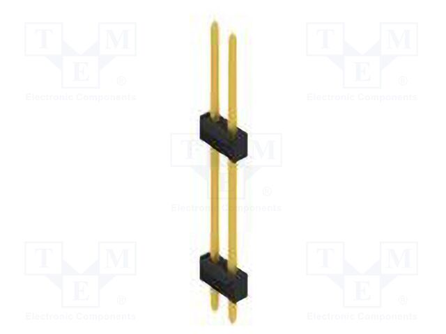 Connector: pin strips; pin header; male; PIN: 2; 2.54mm; THT; 2x1