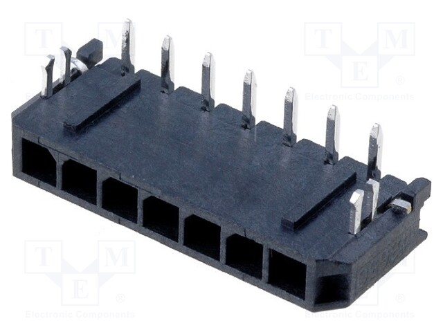 Socket; wire-board; male; Micro-Fit 3.0; 3mm; PIN: 7; THT; 5A; tinned