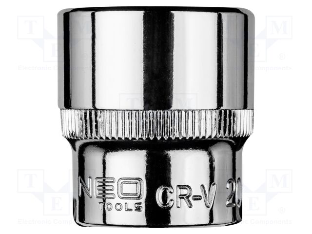 Socket; 6-angles,socket spanner; HEX 20mm; 3/8"