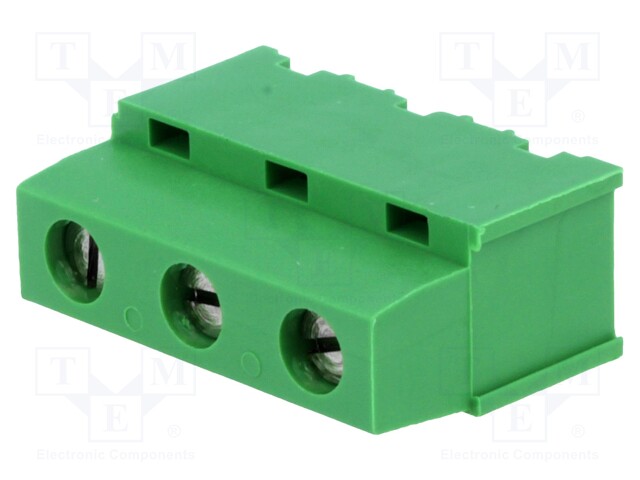 PCB terminal block; angled 90°; 7.5mm; ways: 3; on PCBs; terminal