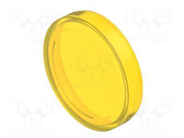 Actuator lens; OptoHiT; yellow; plastic; Ø23.7mm