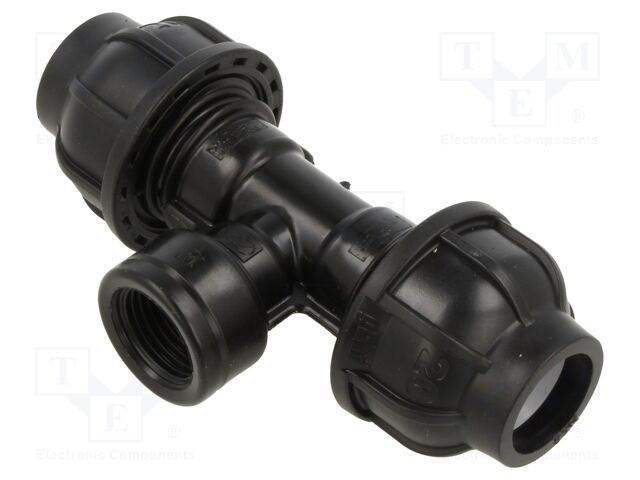 Splice terminal: clamping; for PE pipes; Plast; Medium: water