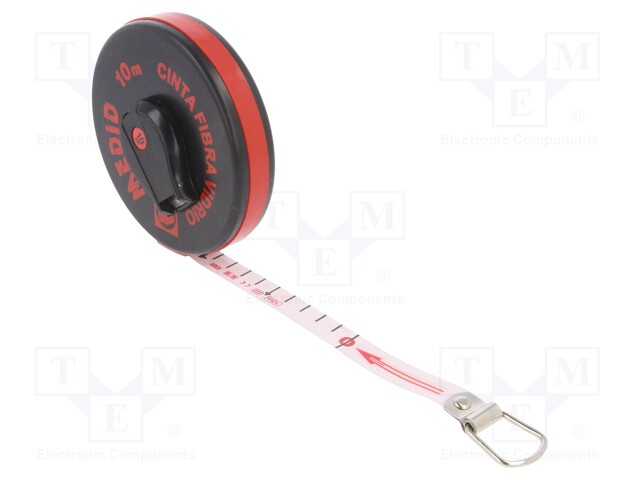 Measuring tape; L: 10m; Width: 15mm; Enclos.mat: ABS