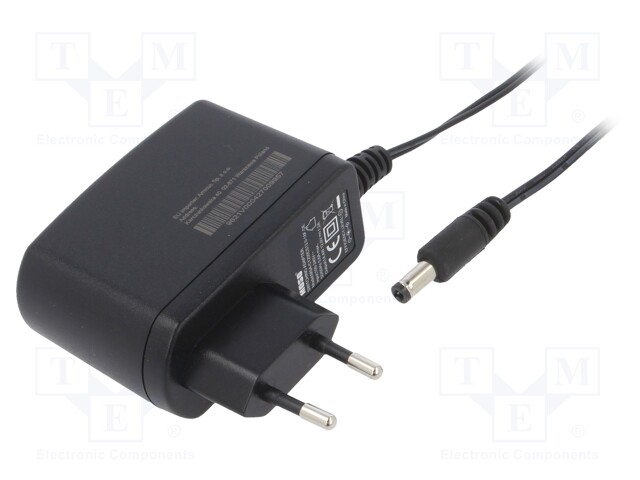Power supply: switched-mode; 12VDC; 1.25A; Out: 5,5/2,5; 15W