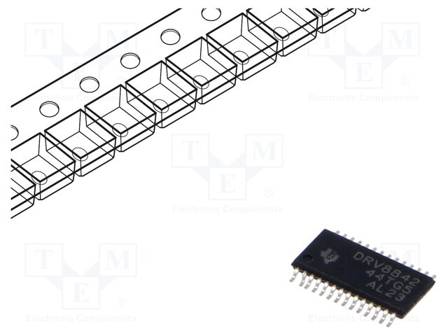 Motor Driver/Controller, Stepper & DC Brush, 8.2 V to 45 V Supply, 24 V/5 A Out, HTSSOP-28