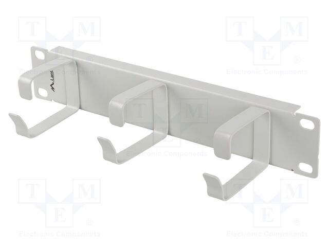 Cable organizer; 1U; grey; Standard: 10"