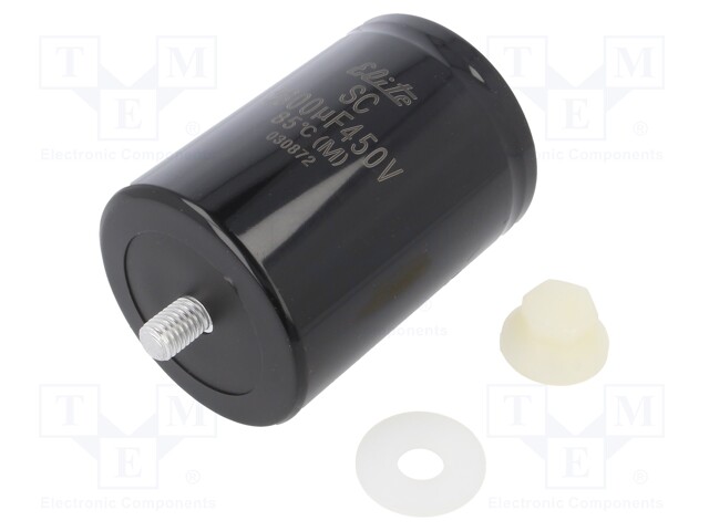 Capacitor: electrolytic; 3300uF; 450VDC; ±-20%; M5; 2000h; -25÷85°C