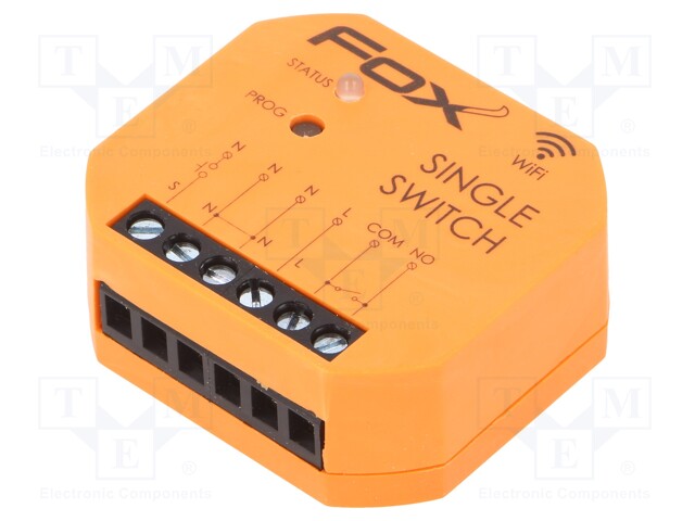 Wireless cutout power switch; FOX; IP20; 85÷265VAC; flush mount