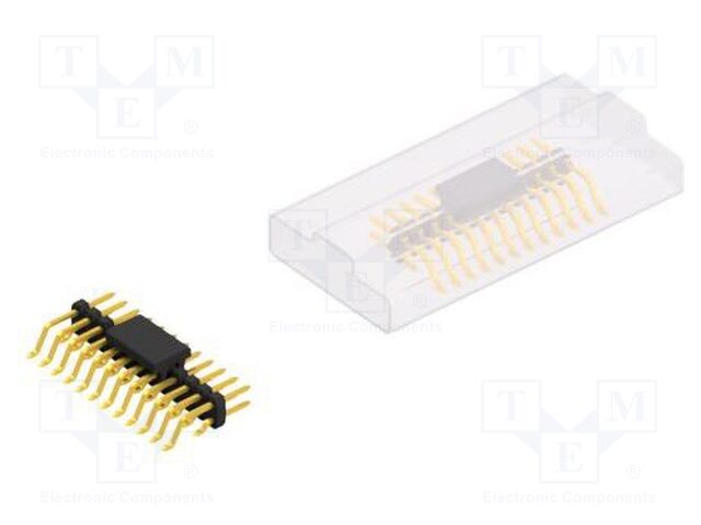 Connector: pin strips; pin header; male; PIN: 24; 2mm; SMT; 2x12