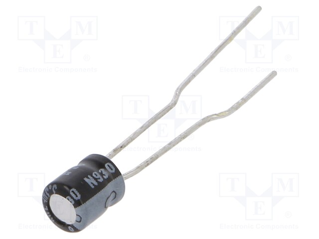 Capacitor: electrolytic; THT; 3.3uF; 50VDC; Ø4x5mm; Pitch: 1.5mm