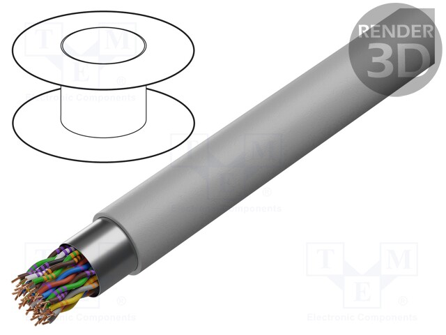 Wire; JE-Y(ST)Y÷BD; 20x2x0.8; Al-PET foil; PVC; grey; CPR: Eca