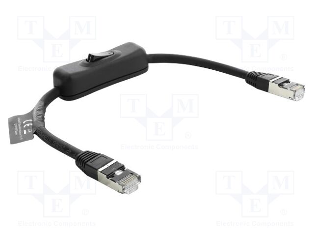 Extender Ethernet; F/UTP; Cat: 6; RJ45 plug,both sides; 0.3m; LSZH