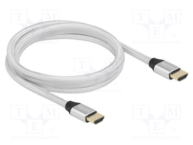 Cable; HDMI plug,both sides; textile; HDMI 2.1,Ultra High Speed