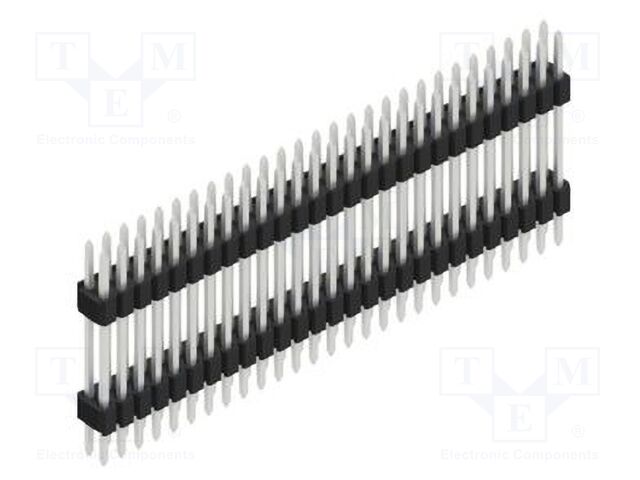 Connector: pin strips; pin header; male; PIN: 54; 1.27mm; THT; 2x27