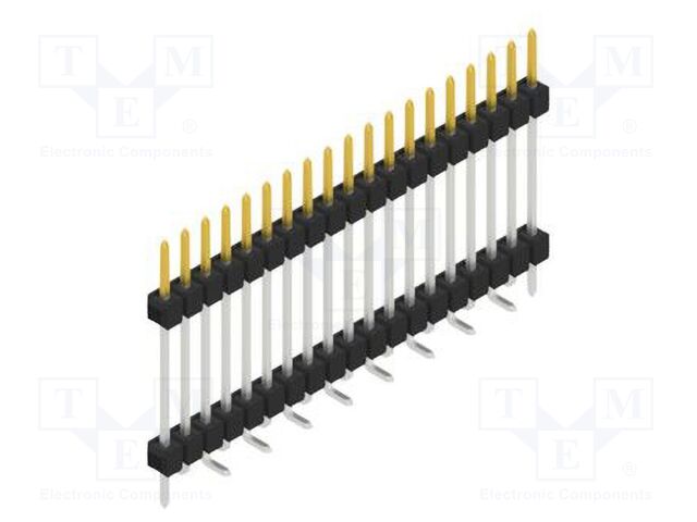 Connector: pin strips; pin header; male; PIN: 19; 2.54mm; SMT; 1x19