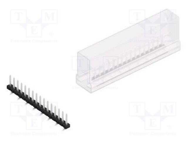 Connector: pin strips; pin header; male; PIN: 16; 2mm; SMT; 1x16