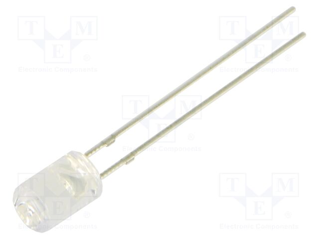 LED; green; 5mm; 330mcd; 100°; Front: flat; 2.8÷3.4VDC; No.of term: 2