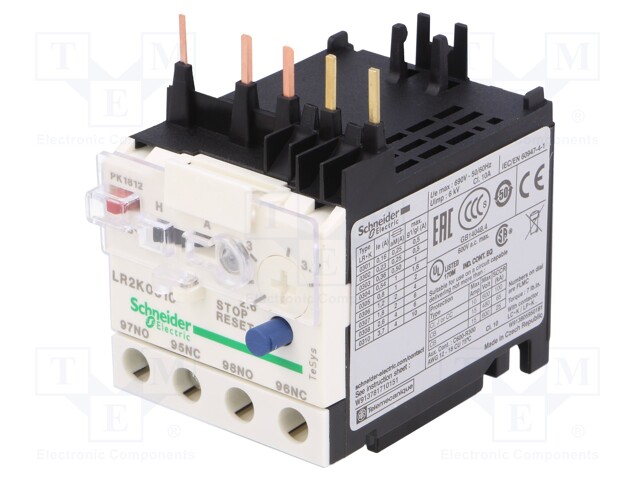 Thermal relay; Series: TeSys K; Auxiliary contacts: NO + NC