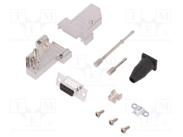 D-Sub; PIN: 9; plug; female; shielded,turned contacts; angled 45°