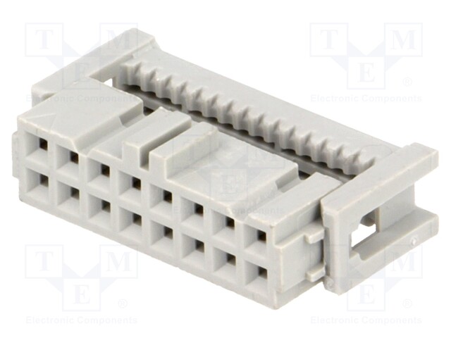 Plug; IDC; female; PIN: 16; IDC; for ribbon cable; 1.27mm; 4.25A