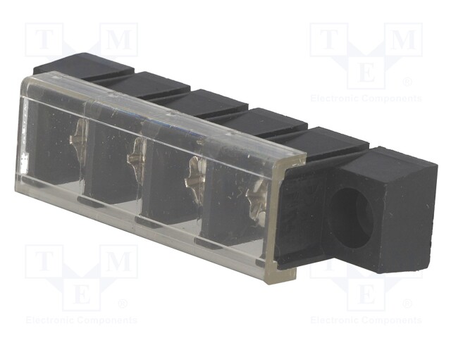 PCB terminal block; straight; 10mm; ways: 4; THT,screw terminal