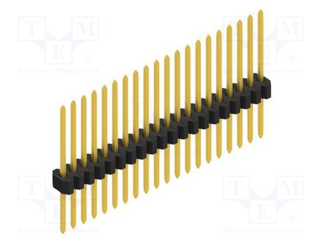 Connector: pin strips; pin header; male; PIN: 20; 1.27mm; THT; 1x20