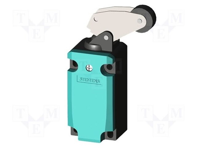 Limit switch; lever R 33mm, plastic roller Ø22mm; NO + NC; 10A