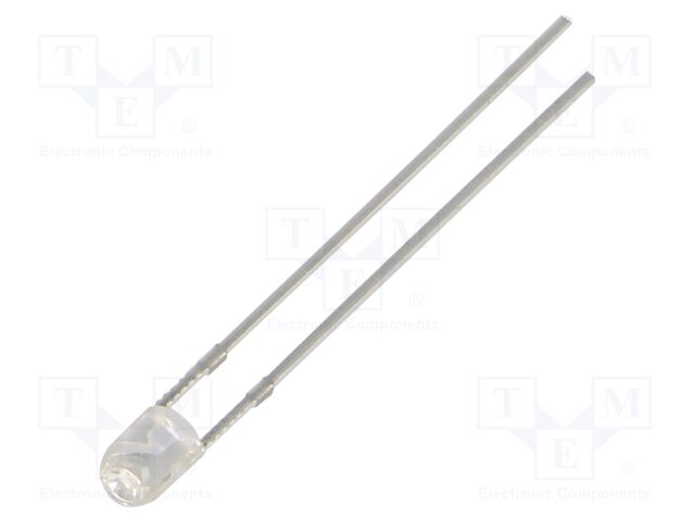 LED; blue; 3mm; 2180÷3000mcd; 60°; Front: convex; 2.9÷3.4VDC