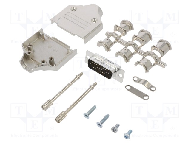 D-Sub HD; PIN: 26; male; shielded; straight; soldering; for cable