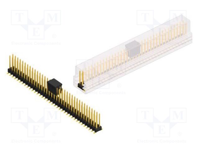 Connector: pin strips; pin header; male; PIN: 72; 2.54mm; SMT; 2x36