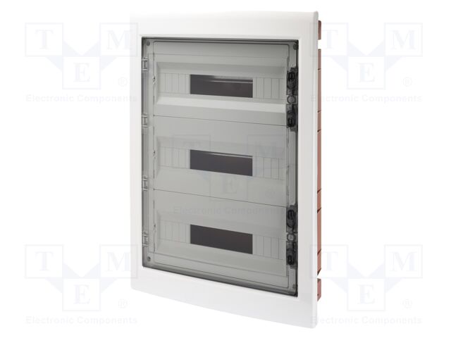 Enclosure: for modular components; IP40; plaster embedded; white