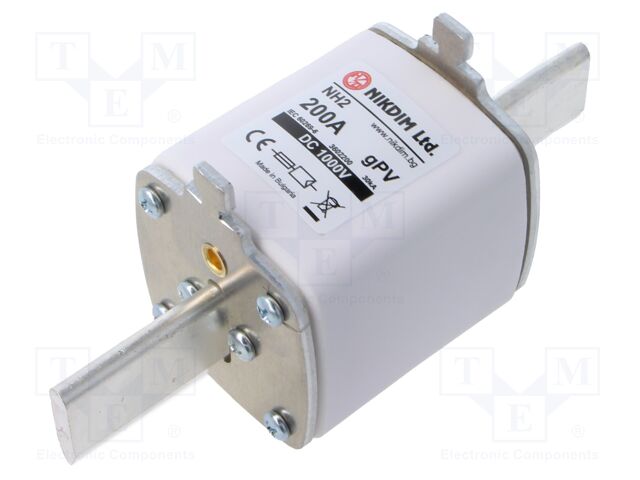 Fuse: fuse; gPV; 200A; 1kVDC; industrial; NH2