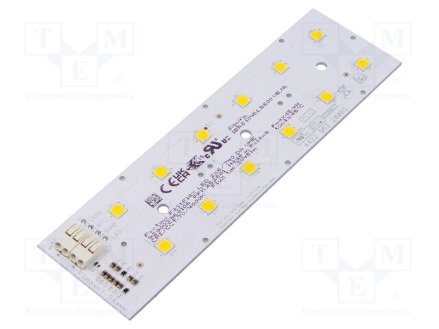 LED strip; W: 49.5mm; L: 172.2mm; No.of diodes: 12; CRImin: 70; 4000K