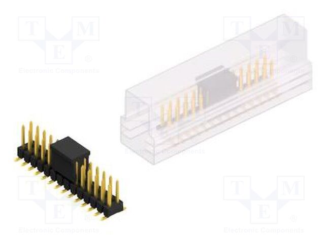 Connector: pin strips; pin header; male; PIN: 28; 2.54mm; SMT; 2x14