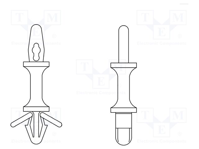 PCB distance; polyamide; L: 19.05mm; latch/latch; UL94V-0