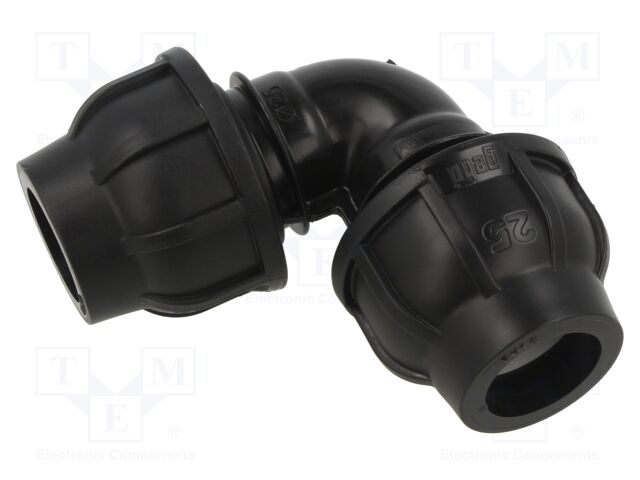 Splice terminal: clamping; 25mm; for PE pipes; Plast; 16bar