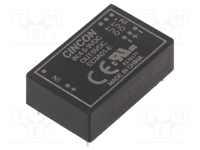 Converter: DC/DC; 3W; Uin: 4.5÷9V; 5VDC; Iout: 600mA; DIP24; 12.5g
