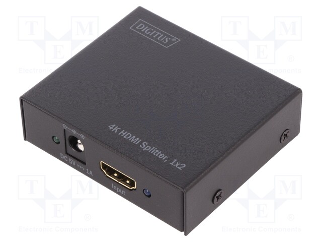 Splitter; HDCP 1.3; Colour: black; Input: HDMI socket; 4096x2160px