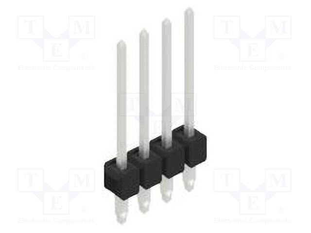 Connector: pin strips; pin header; male; PIN: 4; 2.54mm; THT; 1x4