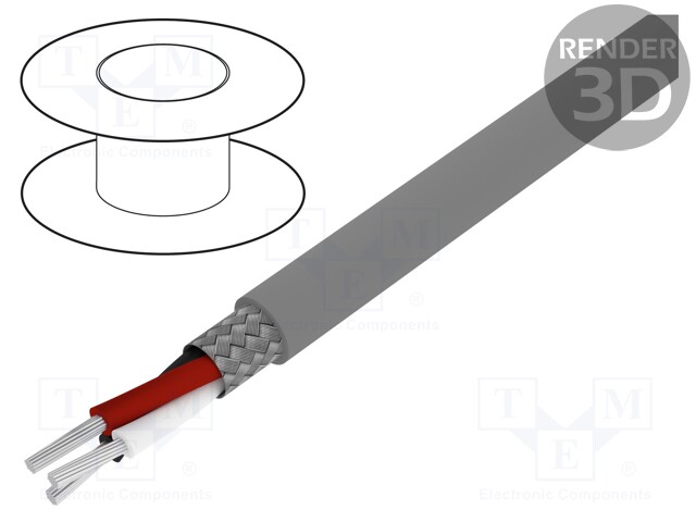 Wire; Alpha Essential C&C; 3x16AWG; PVC; dark grey; 600V; 305m