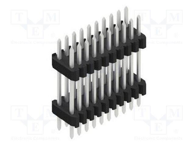 Connector: pin strips; pin header; male; PIN: 20; 1.27mm; THT; 2x10