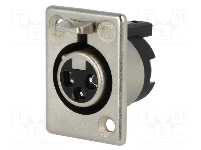 Socket; XLR; female; PIN: 3; straight; soldering; silver plated; 50V