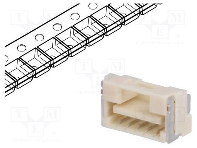 Socket; wire-board; male; CLIK-Mate; 1.25mm; PIN: 5; SMT; 1A; 50V