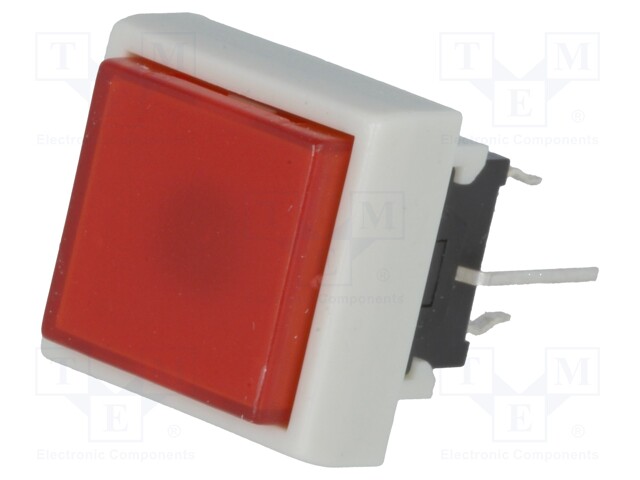Switch: keypad; Pos: 2; DPDT; 0.1A/30VDC; red; Illumin: LED; red; 1.5N